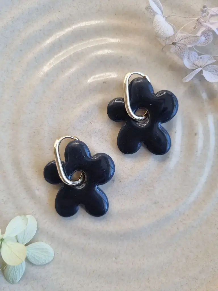 Color Flower Hoops