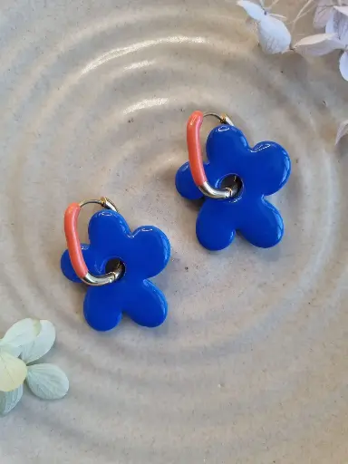 Color Flower Hoops